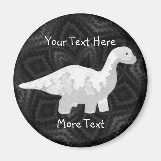 White Dino Magnet (Framsidan)