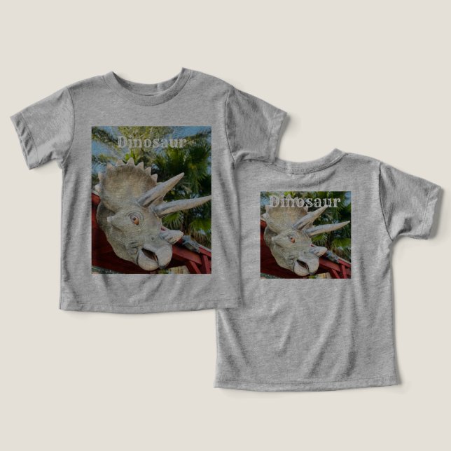 White Dinosaur T Shirt (Design fram och bak)