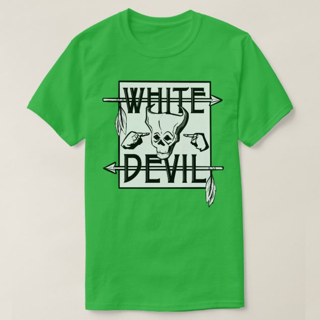 White Djävulen T Shirt (Design framsida)