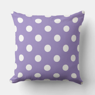 White Dots Lila Mönster Graphic Kudde