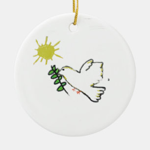 White Dove Julgransprydnad Keramik