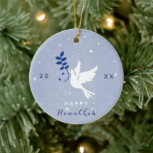 White Dove Lycklig Hanukkah Year Chrismukah