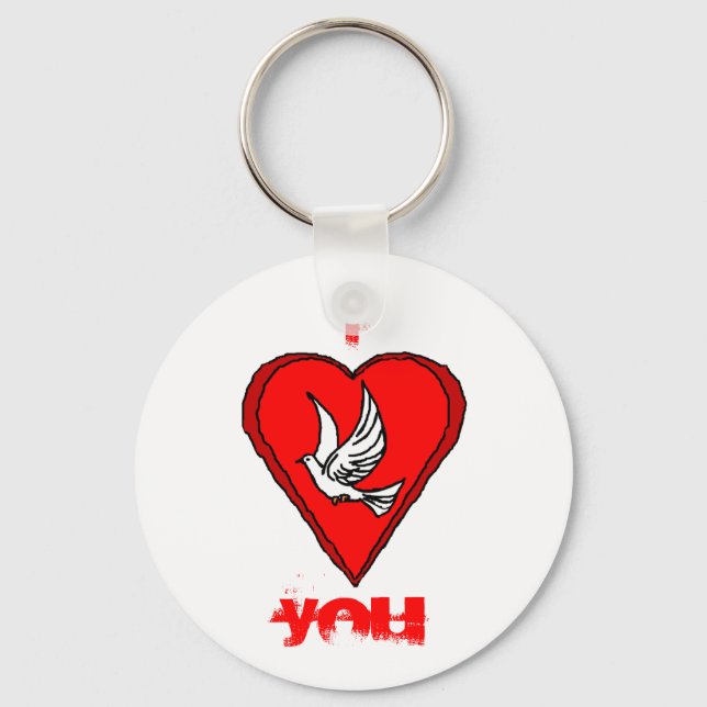 White Dove Nyckelring (Framsida)