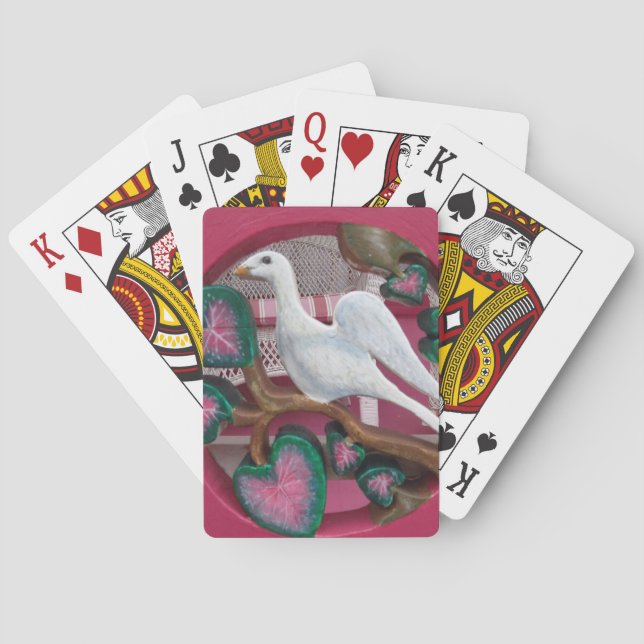 White Dove on Rosa - Martha's Vineyard Casinokort (Baksidan)