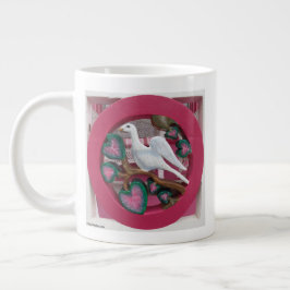 White Dove on Rosa - Martha's Vineyard Jumbo Mugg