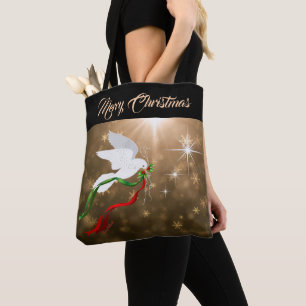 White Dove Tote Tygkasse