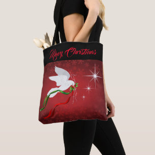 White DoveTote Bag Tygkasse
