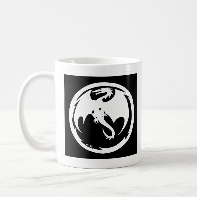 White Dragon Black mugg (Vänster)