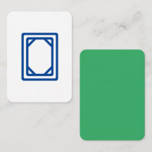 White Dragon Mahjong Tile w/ Jade Grönt Back