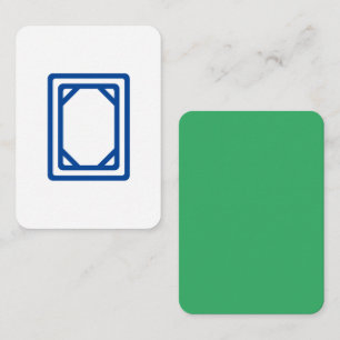 White Dragon Mahjong Tile w/ Jade Grönt Back Anteckningskort