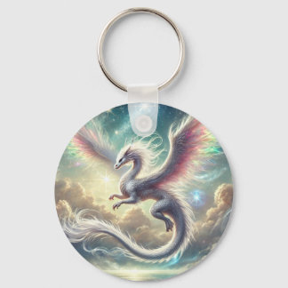 White Dragon Nyckelring