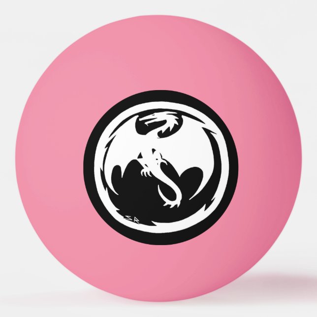 White Dragon rosa orange Glo 1 stjärna ping Pong b Pingisboll (Framsidan)