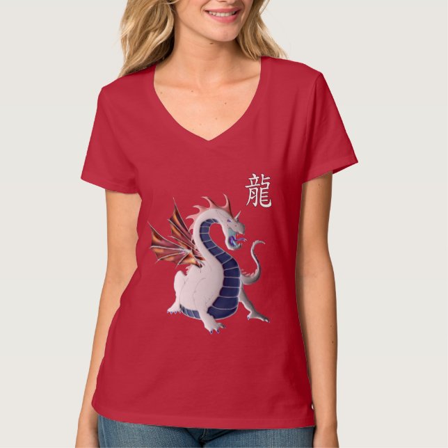 White Dragon Tee Shirt (Framsida)