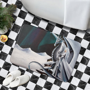 White Dragon Woman Fantasy-Auroror Badrumsmatta