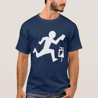 White drawing orienteering boy t shirt