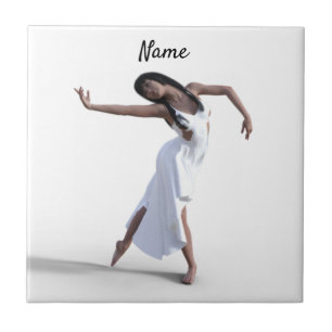 White Dress Dancer Thunder_Cove Kakelplatta