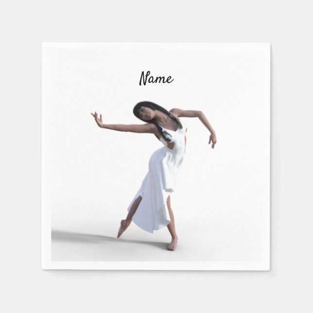 White Dress Dancer Thunder_Cove Pappersservett (Framsidan)