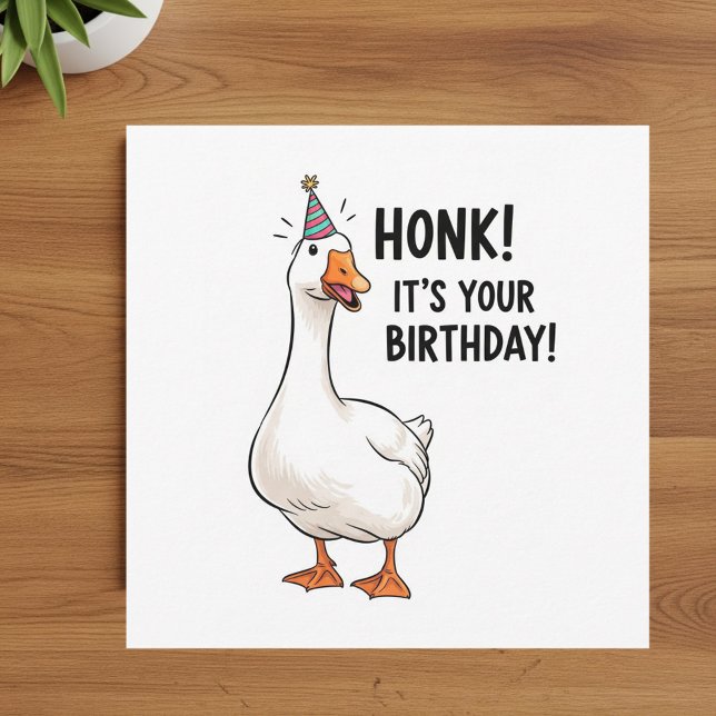 White Duck - Happy Birthday  Greeting  card (Skapare uppladdad)
