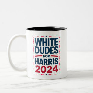 White Dudes For Harris-2024 Två-Tonad Mugg