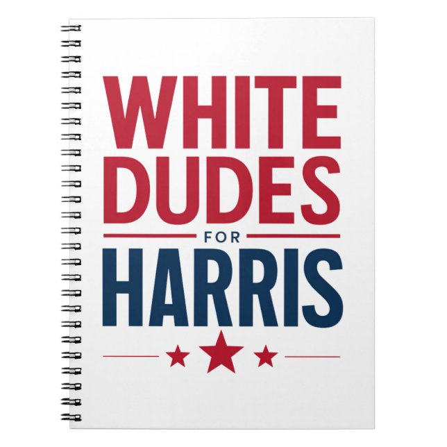 White Dudes For Harris Election Kamala Harris 2024 Anteckningsbok (Framsidan)
