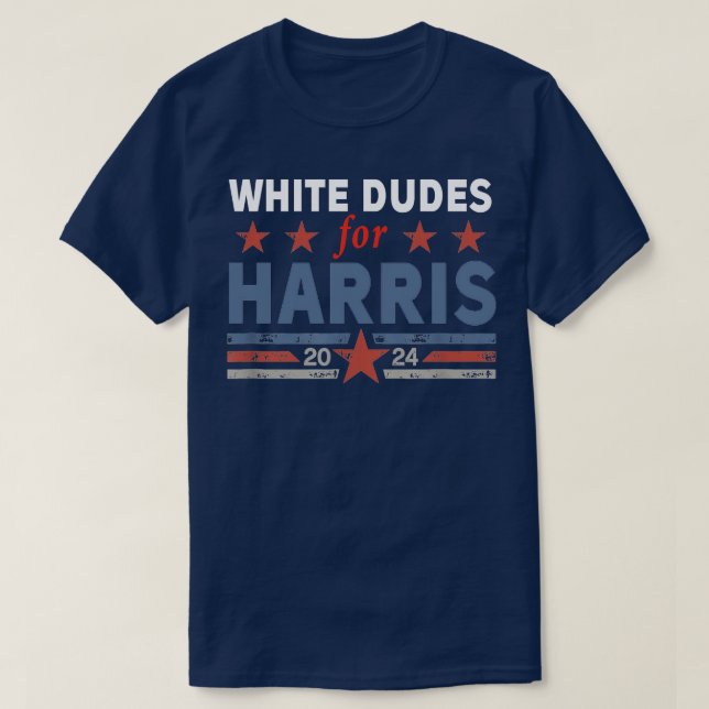 White Dudes for Kamala 2 T Shirt (Design framsida)