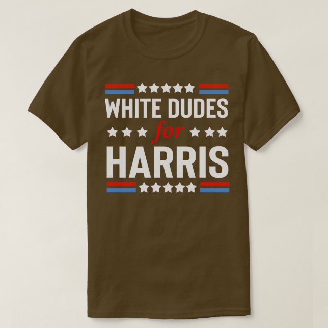 White Dudes for Kamala 4 T Shirt (Design framsida)