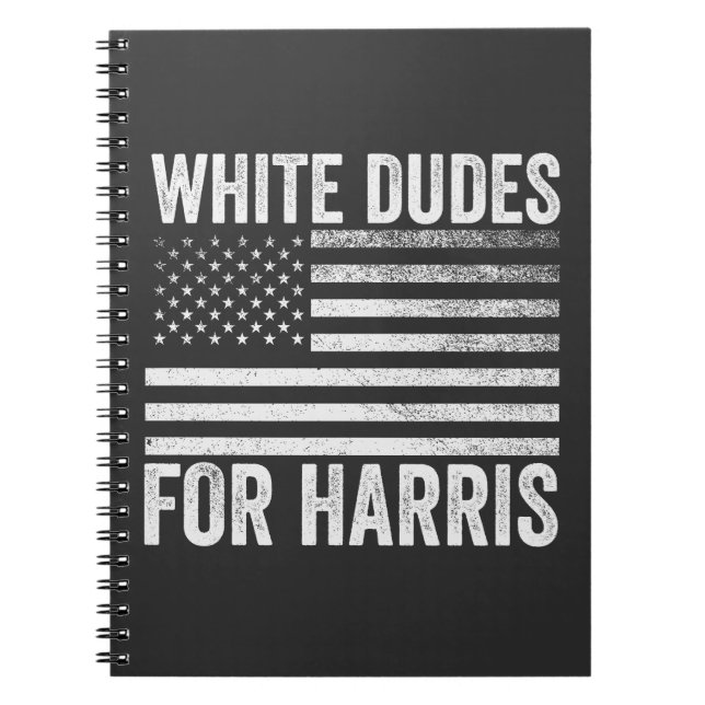 White Dudes For Kamala Harris 2024 Anteckningsbok (Framsidan)