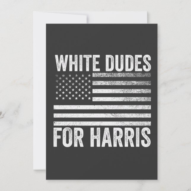 White Dudes For Kamala Harris 2024 Tack Kort (Framsida)