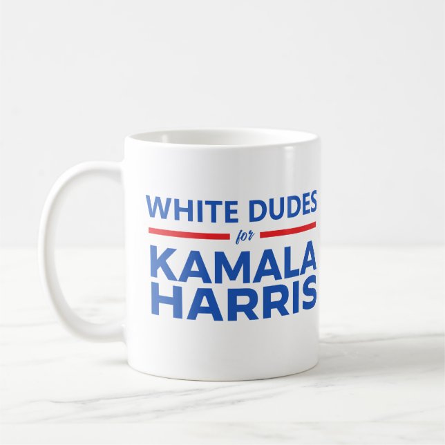 White Dudes for Kamala Harris Kaffemugg (Vänster)