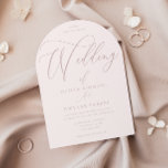 White & Dusty Pink Modern Arch Wedding Inbjudningar<br><div class="desc">White & Dusty Pink Modern Arch Wedding   Invitation

See matching collection in our Niche and Nest Store</div>