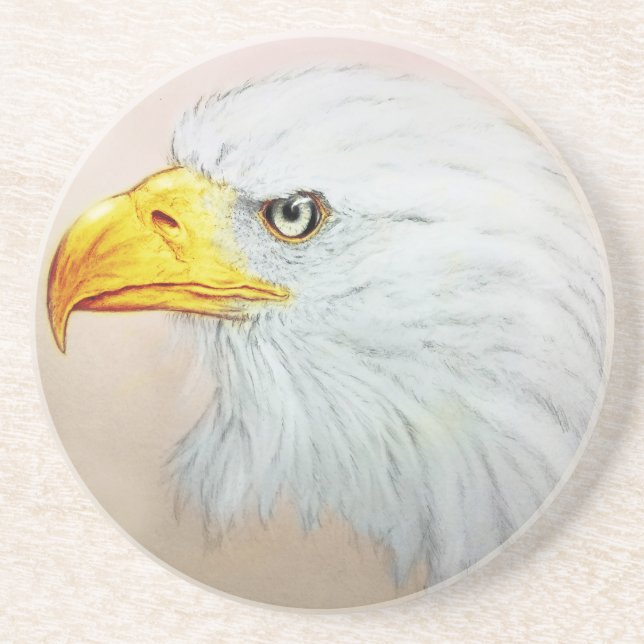 White Eagle SandStone Underlägg, Bird Sketch Underlägg (Framsidan)