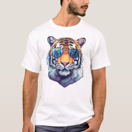 White Editable Man T-Shirt med TIGER 🐯