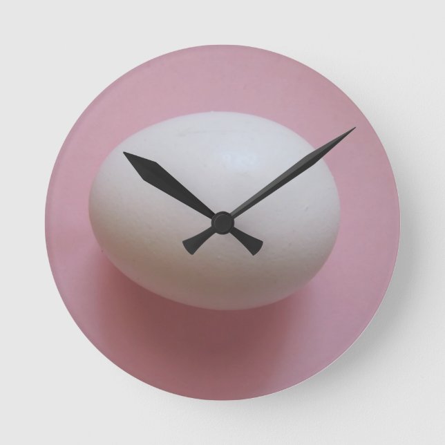 White Egg Rund Klocka (Framsida)
