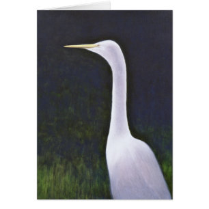 White Egret Hälsningskort