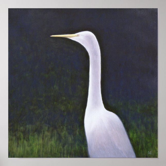 White Egret Poster (Framsidan)