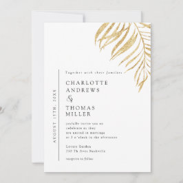 White Elegant Plant Trending Wedding  Einladung Inbjudningar