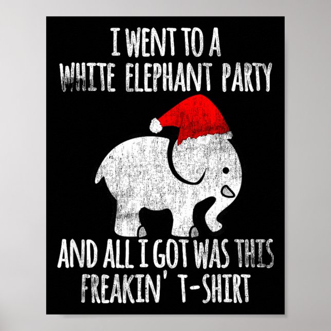 White Elephant Christmas Fun Gift Exchange Contest Poster (Framsidan)