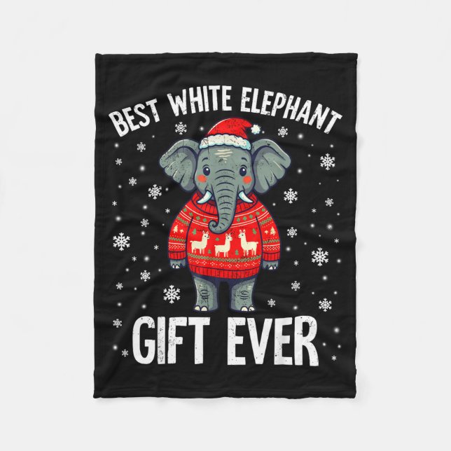 White Elephant Ever Christmas Xmas Under 15 20  Fleecefilt (Framsidan)