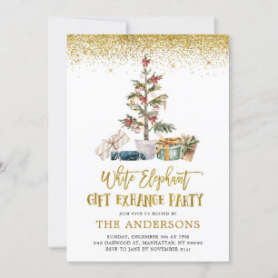 White Elephant Gift Exchange Party-inbjudan Inbjudningar
