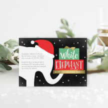 White Elephant Gift Exchange Party-inbjudan