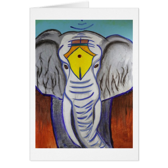 White Elephant Hälsningskort (Framsidan)