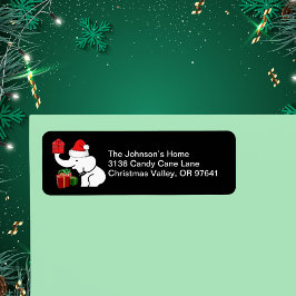 White Elephant-julfamiljen, Returadress Etikett