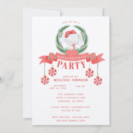 White Elephant-julklapp Exchange Inbjudningar