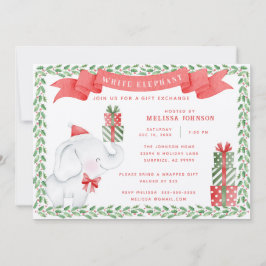 White Elephant-julklapp Exchange Inbjudningar