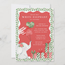 White Elephant-julklapp Exchange Inbjudningar