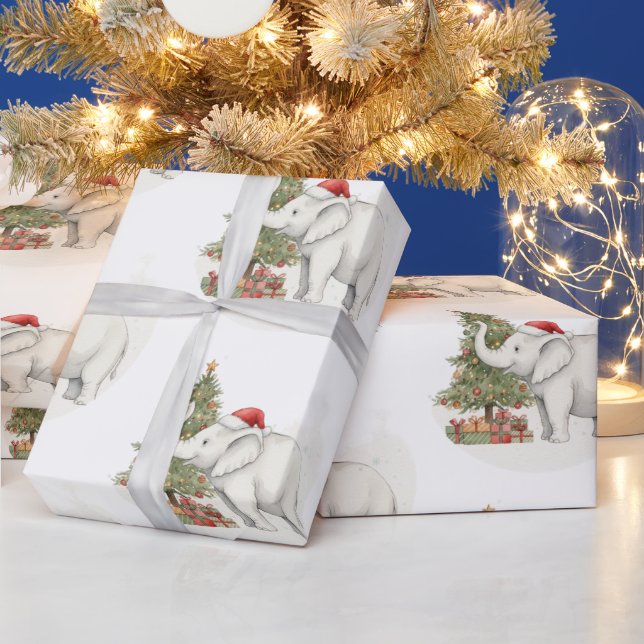 White Elephant Party Christmas Wrapping Paper Presentpapper (Helgdagar)