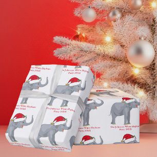 White Elephant Party Cute Personlig jul Presentpapper