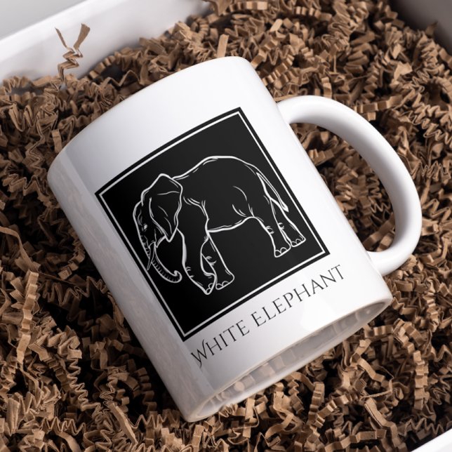 White Elephant Party - Funny Helgdag Gift Kaffemugg (White Elephant Gift - Easy and Funny for odic holidayer family party.)