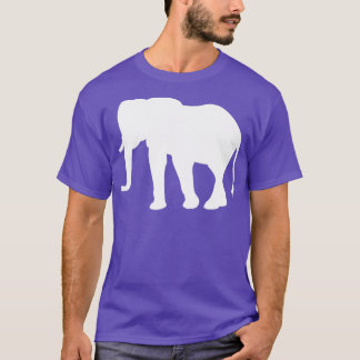 White Elephant Silhouette Zoolog World Elephant T Shirt