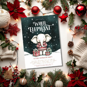 White Elephant Ugly Sweater Party-inbjudan Inbjudningar